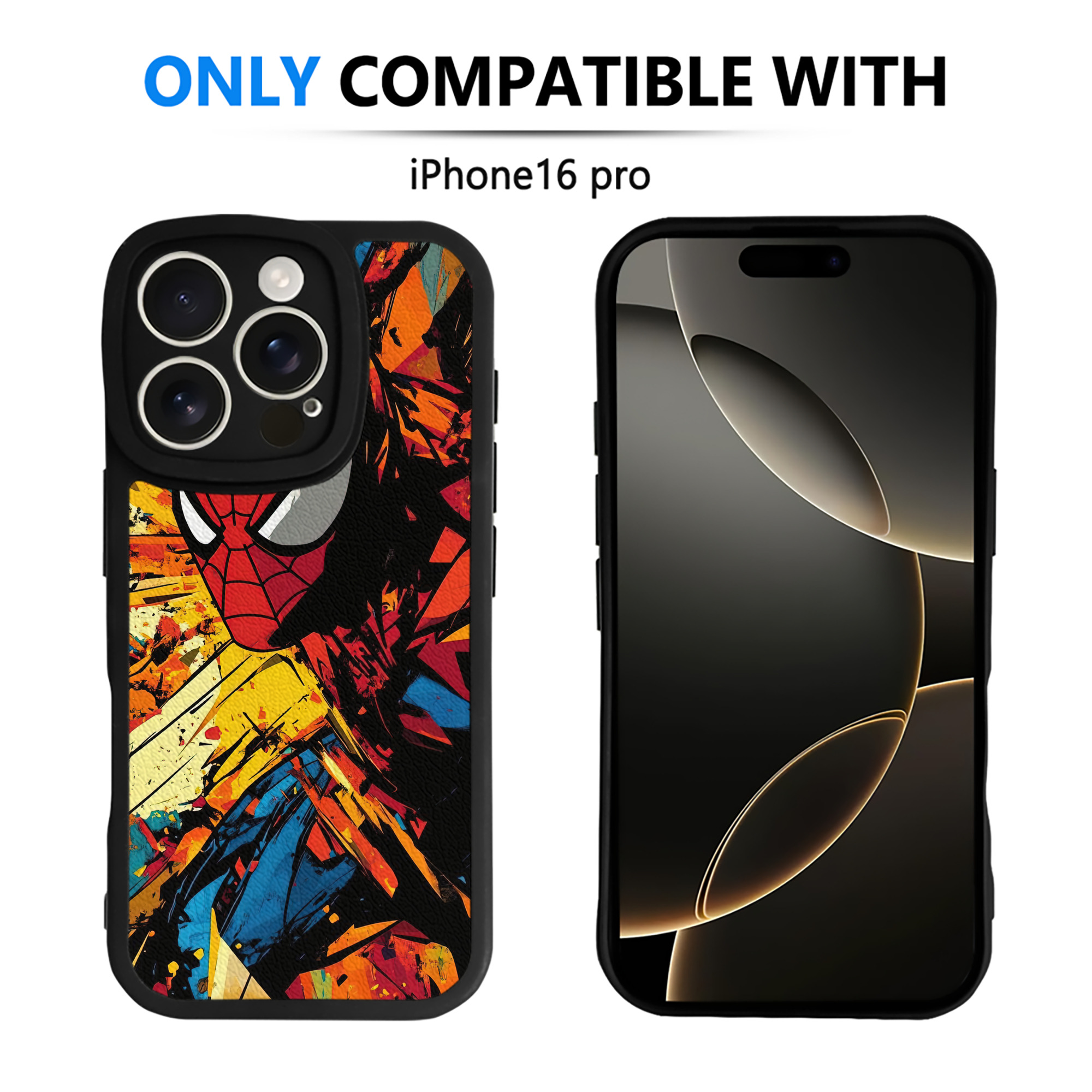 Spider Man スパイダーマン 【iPhone 16シリーズ対応】シリコンスマホケース（レザー調） 材質：シリコン